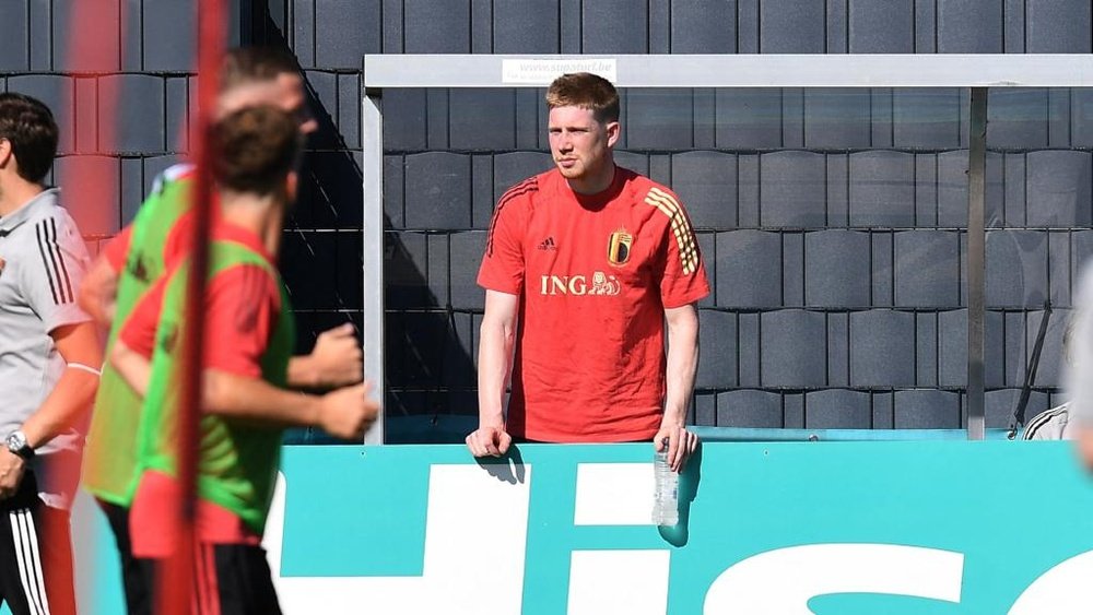 Kevin De Bruyne sustained a facial injury in the Champions League final. GOAL