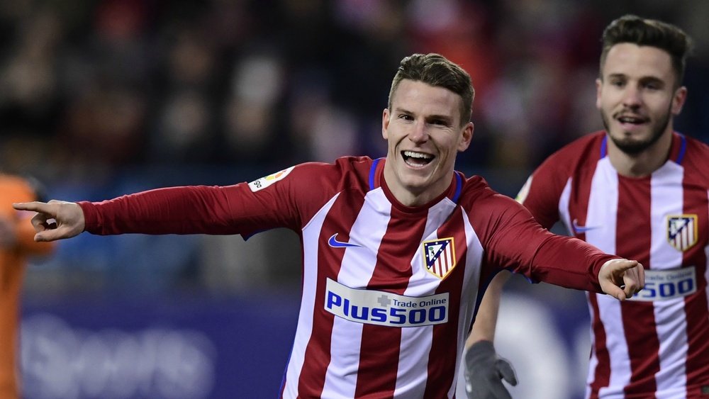 Kevin Gameiro celebrates his goal against Eibar in the Copa del Rey. Goal