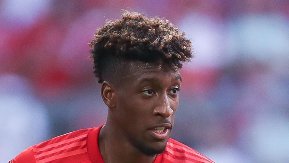 Coman was back in training for Bayern after getting injured for France. GOAL