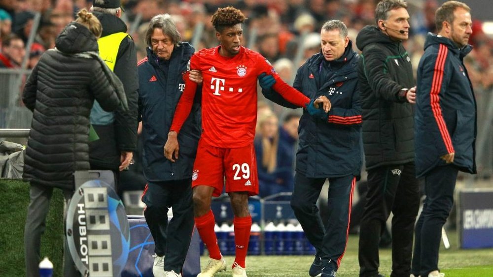 Bayern lose Coman after knee scare in Tottenham encounter. GOAL