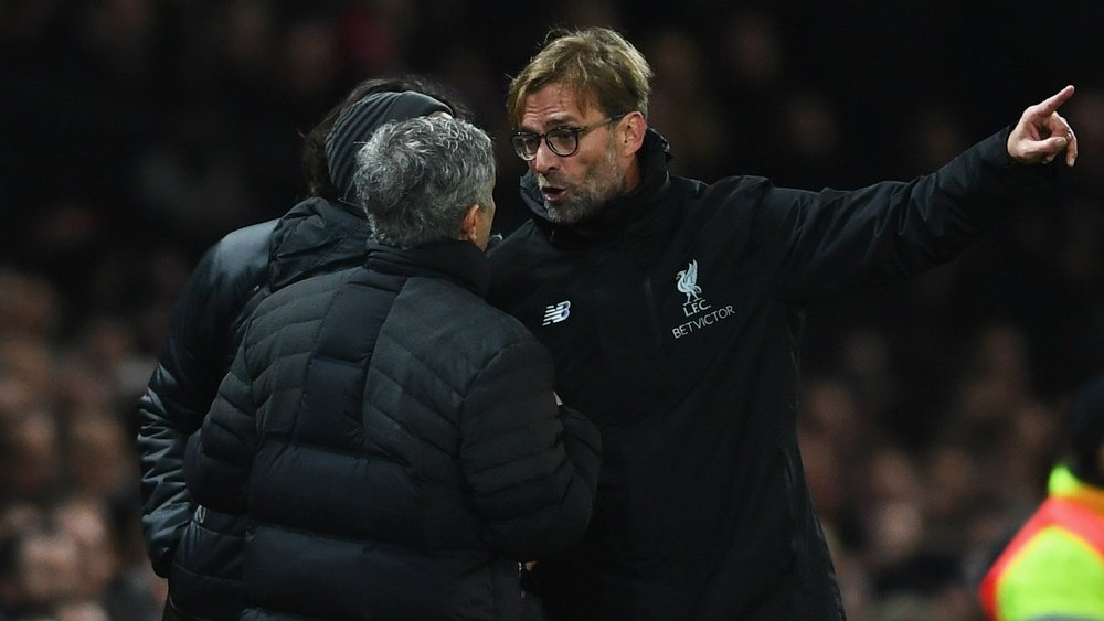 Klopp and Mourinho on Sunday. Goal