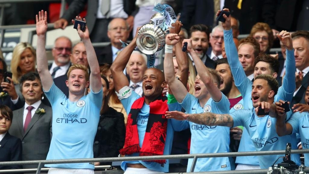 Kompany led City to the FA Cup title on Saturday. GOAL