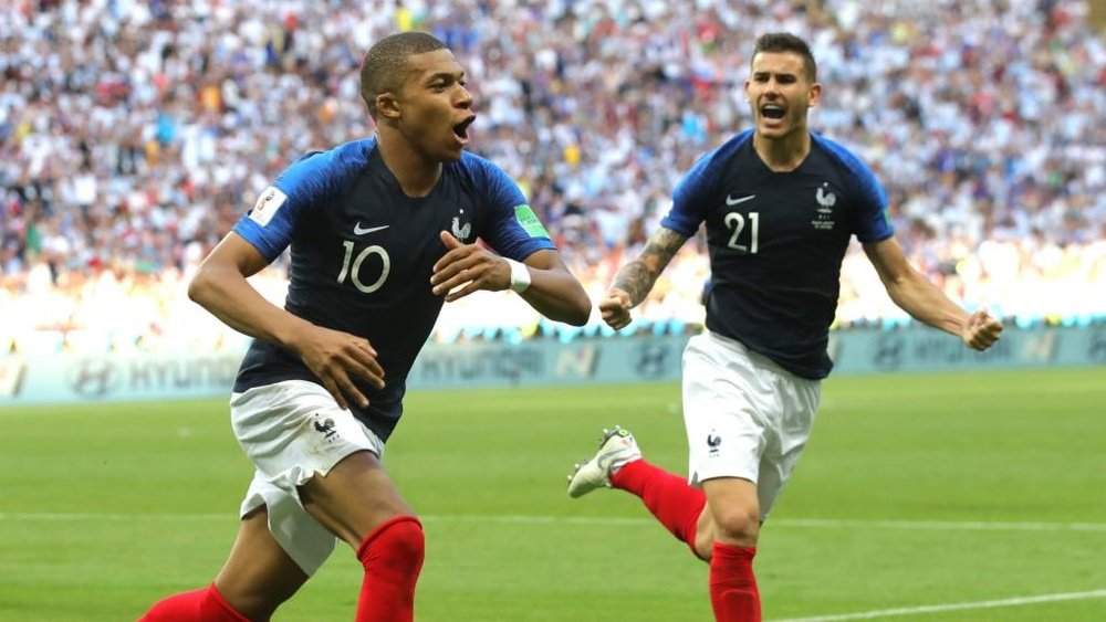 Kylian Mbappe was the hero of France's last-16 win. GOAL