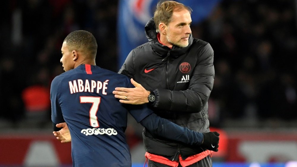 L'entraîneur parisien a rappelé tout le bien qu'il pense de Kylian Mbappé. AFP