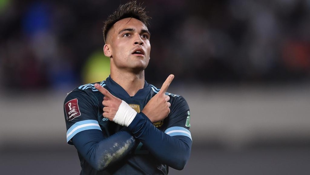 Lautaro Martinez the hero as La Albiceleste extend streak to 25 games. AFP