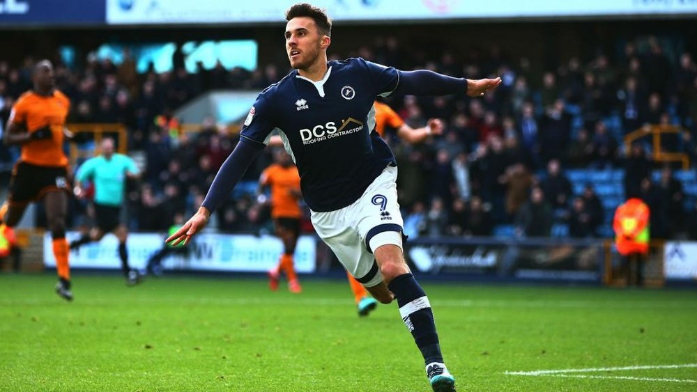 Lee Gregory opened the scoring against Wolves. GOAL