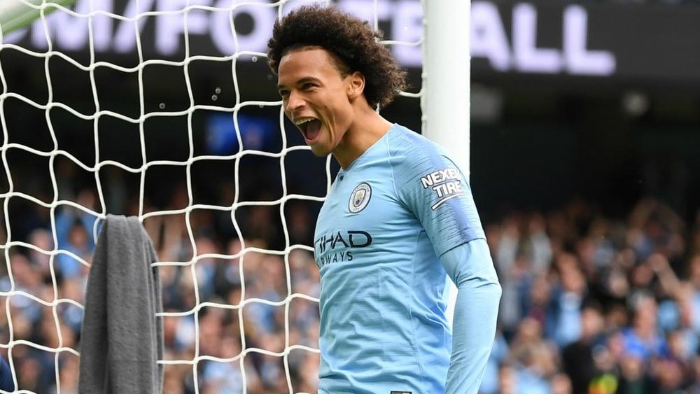Sane scored a memorable free-kick against former club Schalke on Wednesday. GOAL