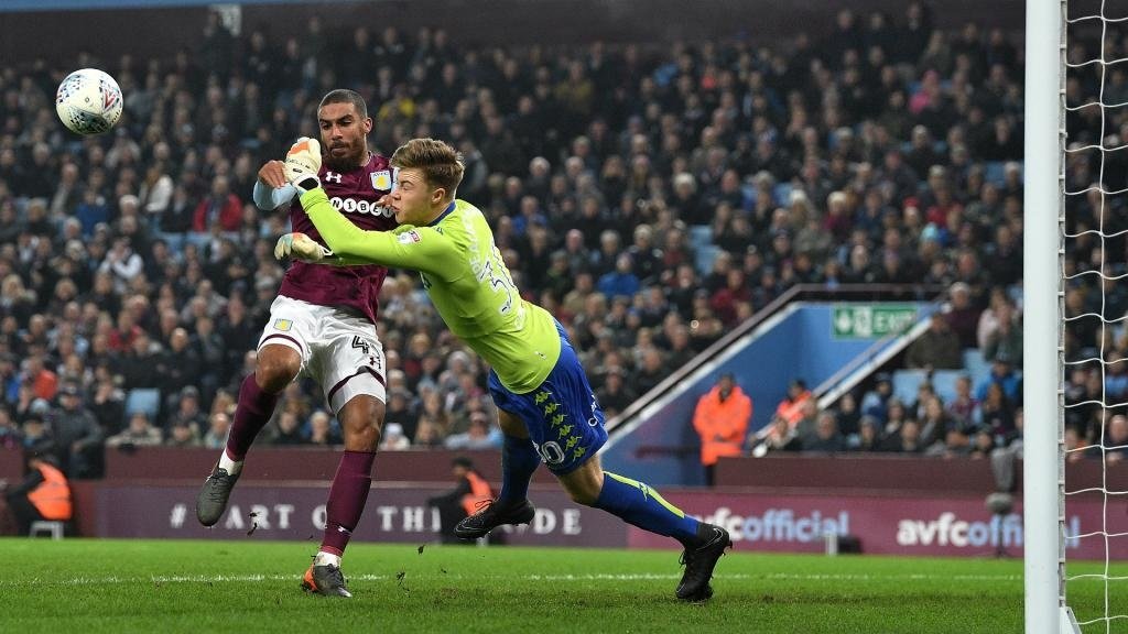 Villa confirm playoff spot with win over free-falling Leeds