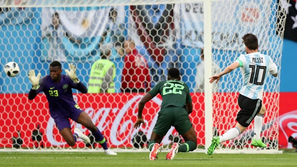 Messi brought up the landmark. GOAL