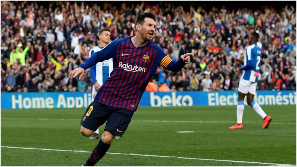 Lionel Messi against Espanyol. GOAL