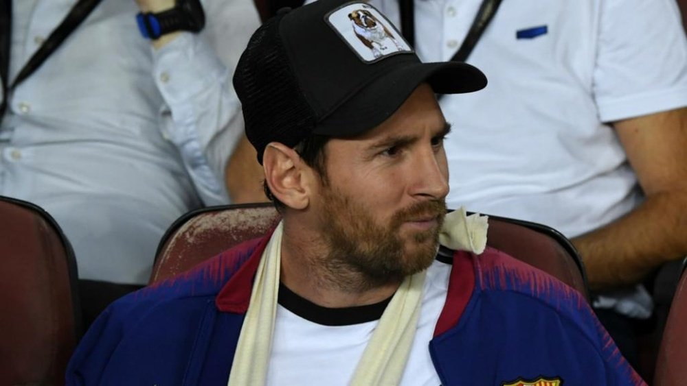 Messi was ruled out of Barcelona's Champions League clash with Inter. GOAL