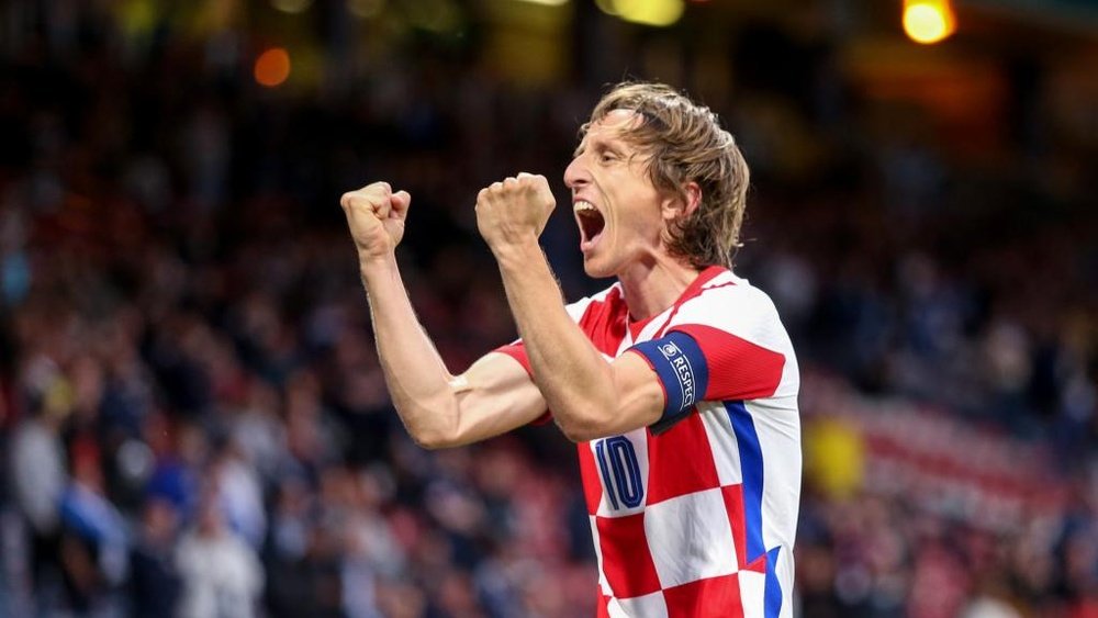 Luka Modric scored as Croatia knocked out Scotland. GOAL