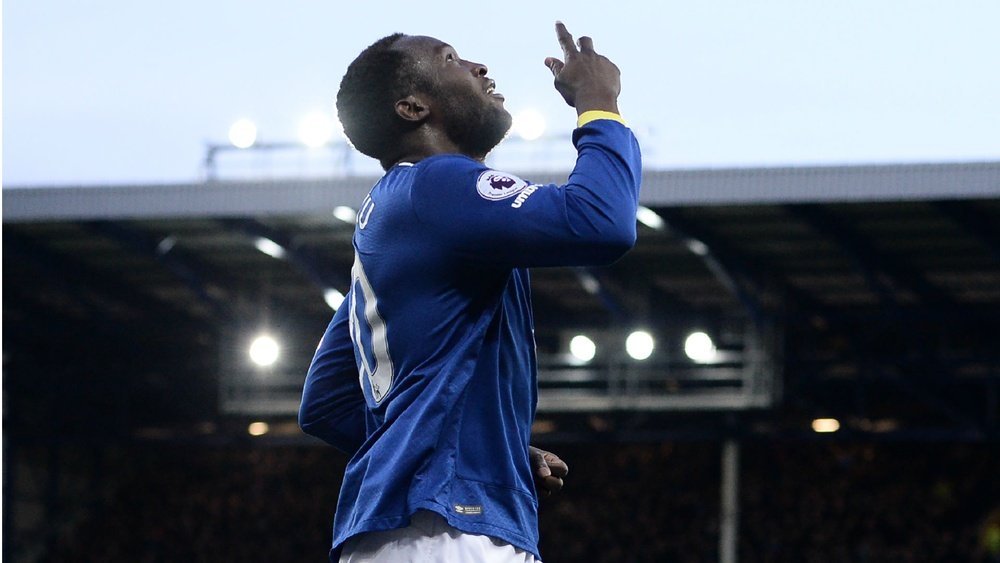 Lukaku celebrating one of his four goals. Goal