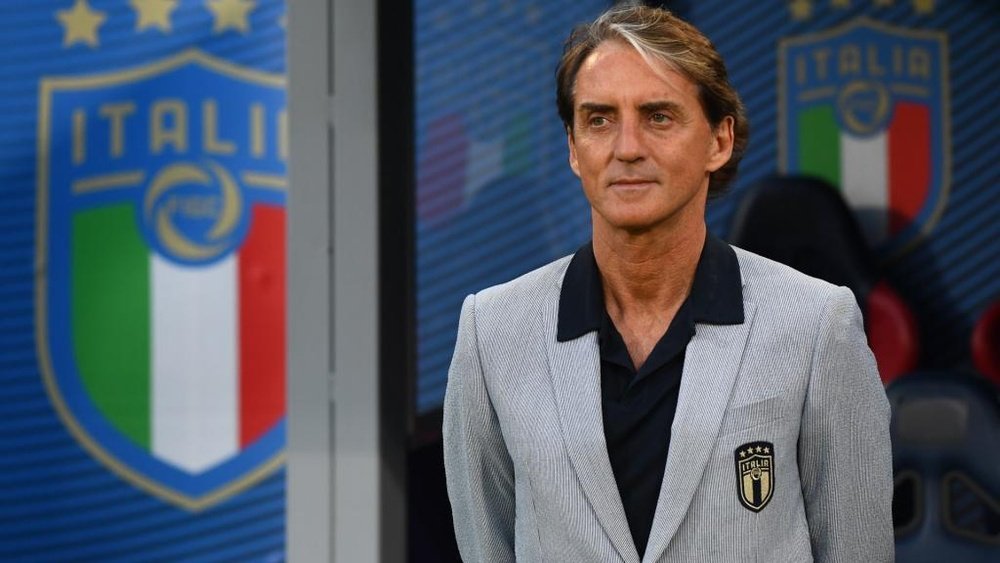 Roberto Mancini will lead Italy out against Turkey on Friday. GOAL