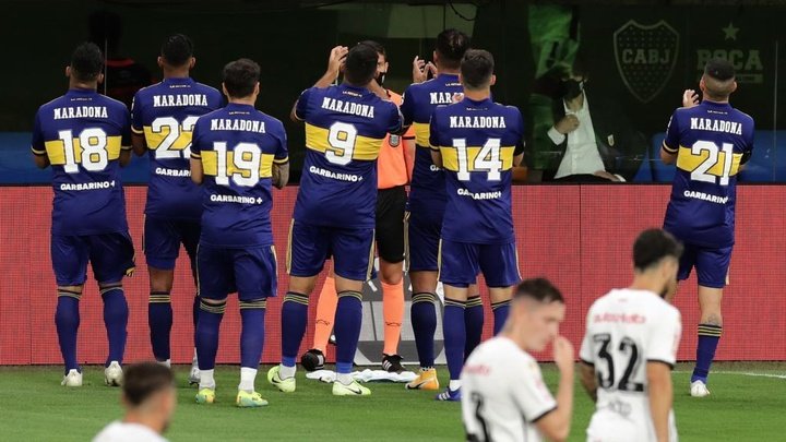 Boca players in moving Maradona tribute to legend's daughter