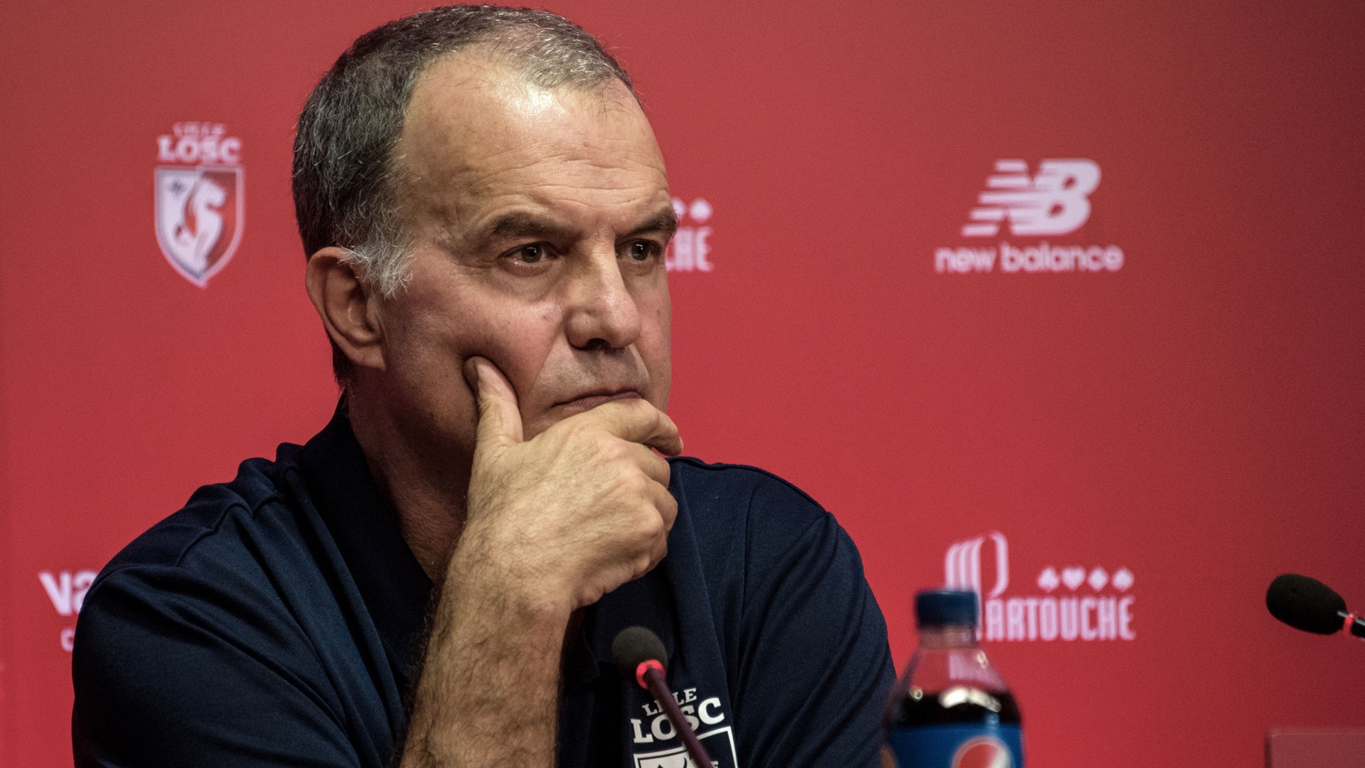 Le technicien argentin du LOSC, 'El Loco' Bielsa. AFP