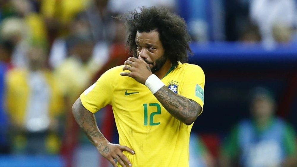 Marcelo Brazil Belgium World Cup. Goal