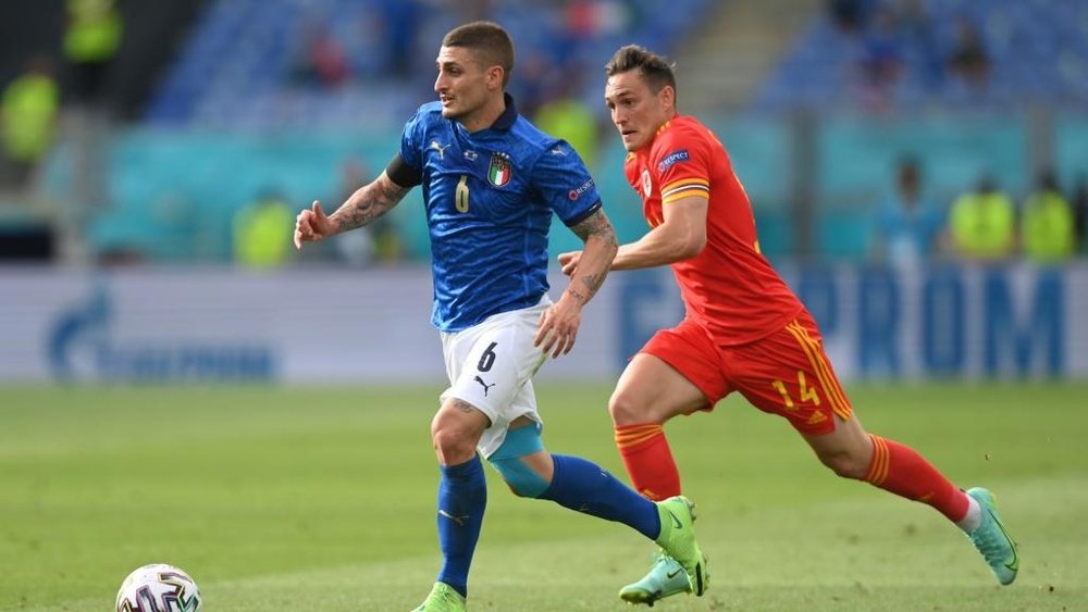 Marco Verratti featured for the first time at Euro 2020 due to recovering from a knee injury. GOAL