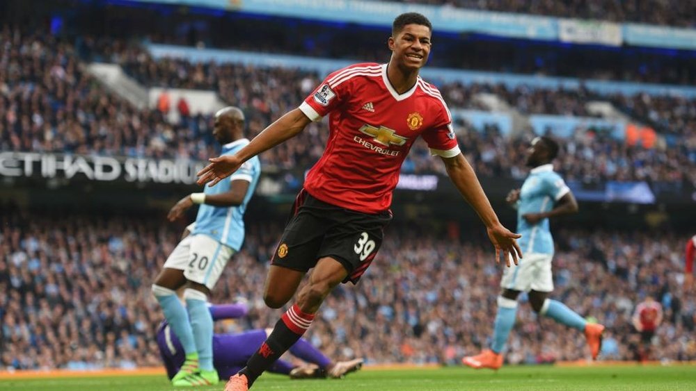 Rashford is relishing the opportunity to take on Manchester City again. GOAL