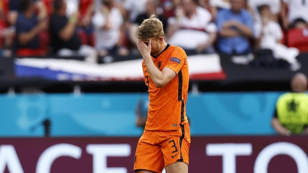 De Ligt was sent off early in the second half against the Czech Republic. GOAL