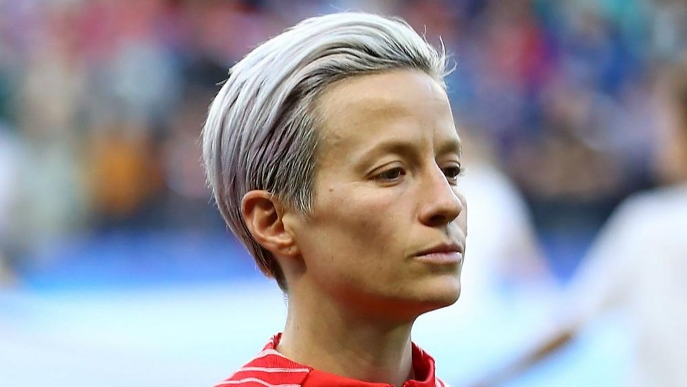 Rapinoe is refusing to sing along with the national anthem. GOAL