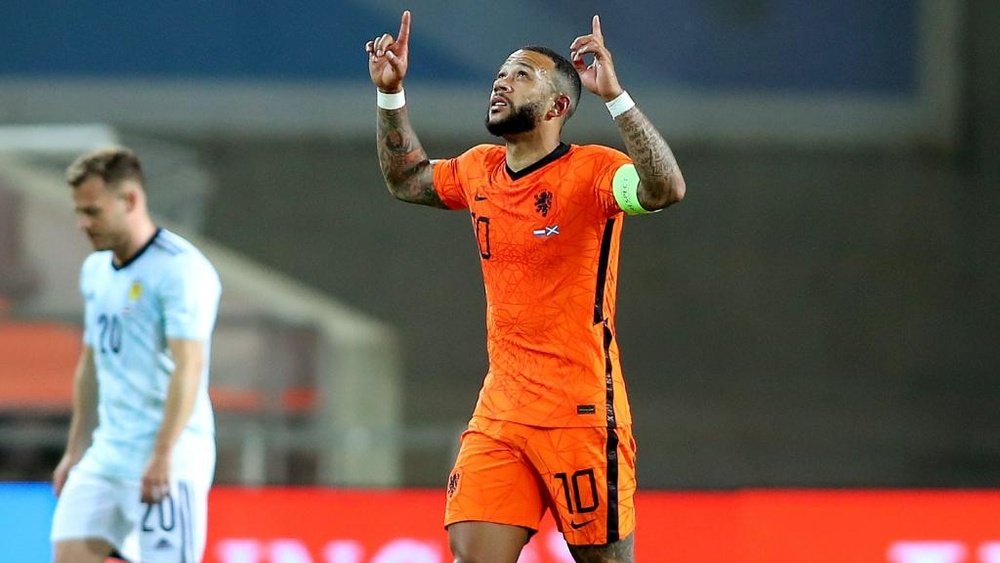 Memphis Depay got a brace as the Netherlands drew 2-2 with Scotland. GOAL