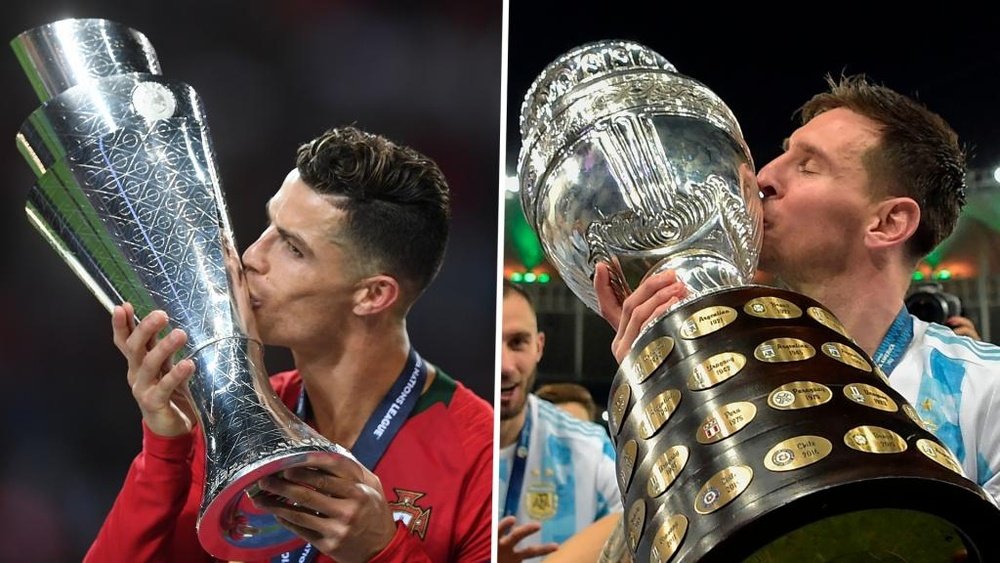 Lionel Messi vs Cristiano Ronaldo: quem tem mais títulos? AFP