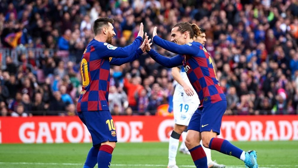 Griezmann still learning to play alongside Messi. GOAL