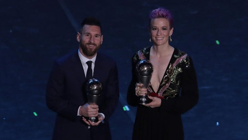 Messi and Rapinoe won 'The Best' last year. GOAL