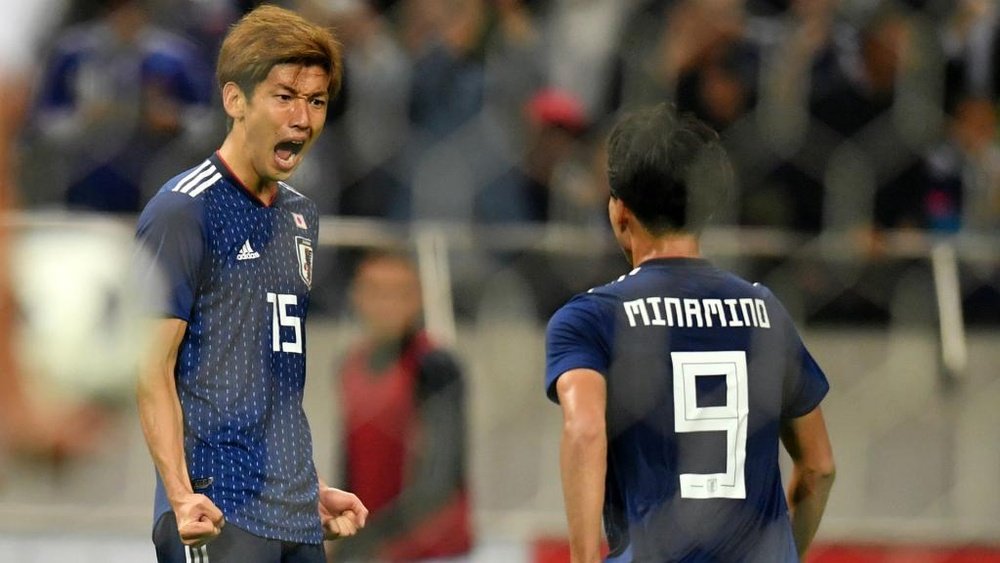Takumi Minamino scored a brace as Japan defeated Uruguay. GOAL