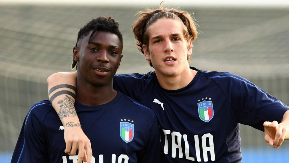 Kean and Zaniolo are in trouble with the Italy U21 manager. GOAL