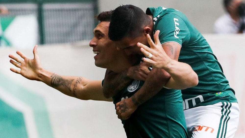 Dudu brinca com gol de cabeça que deu a classificação ao Palmeiras