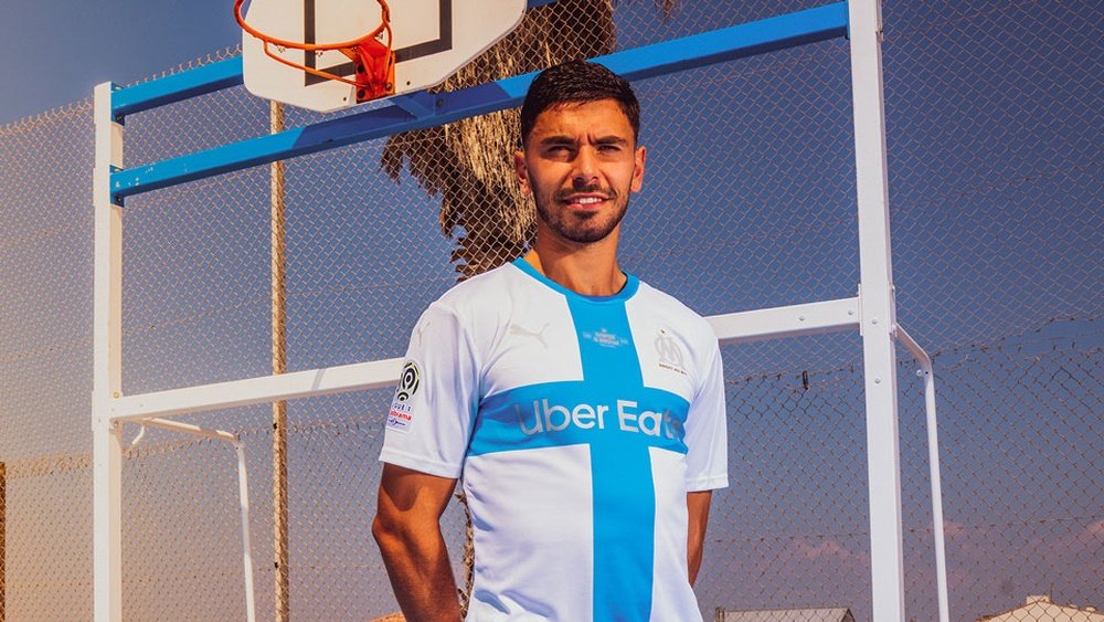Un maillot spécial pour les 120 ans du club Marseillais. AFP