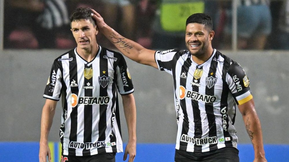 O Atlético Mineiro entra em campo na Libertadores.AFP