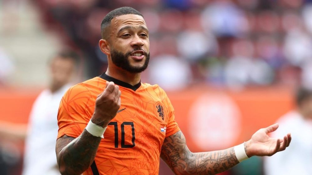 Memphis Depay is looking for a second win for the Netherlands. AFP