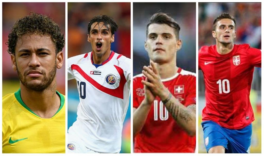 Neymar, Costa, Xhaka, Tadic são os camisas 10 do Grupo E. Goal