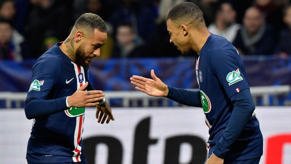 Mbappe and Neymar very strong together after PSG duo dazzle against Lyon. AFP