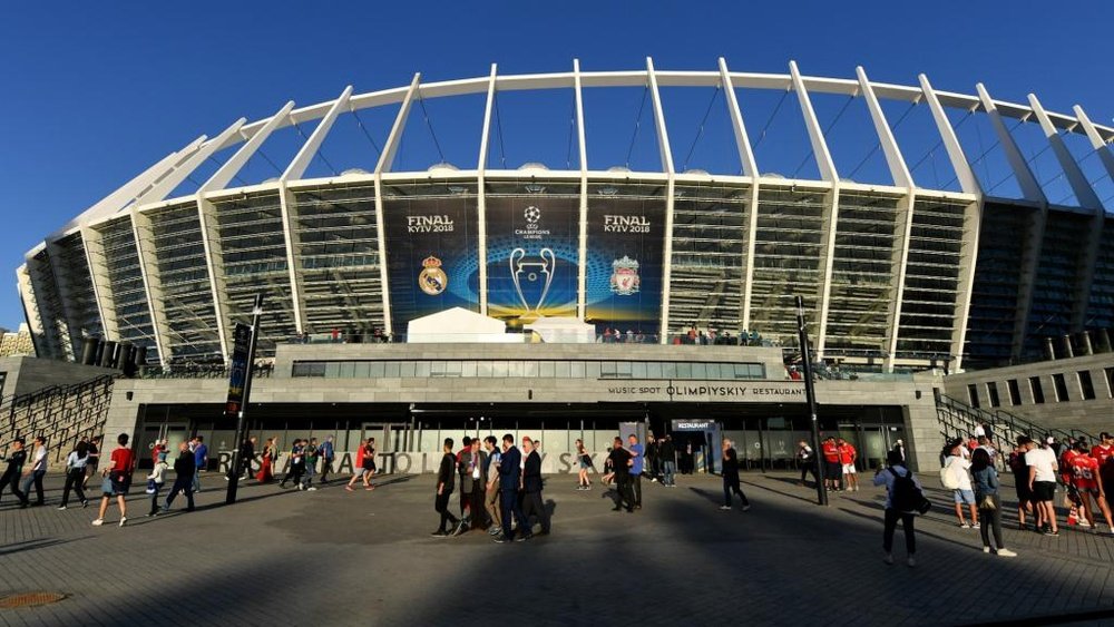 The Olimpiyskiy Stadium in Kiev. GOAL