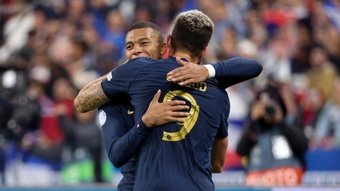 Mbappe opened the scoring in France's win over Austria. GOAL