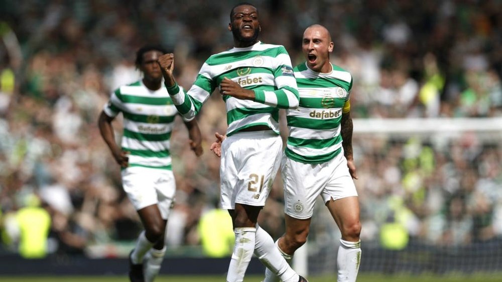 Ntcham doubled Celtic's lead over Motherwell. GOAL