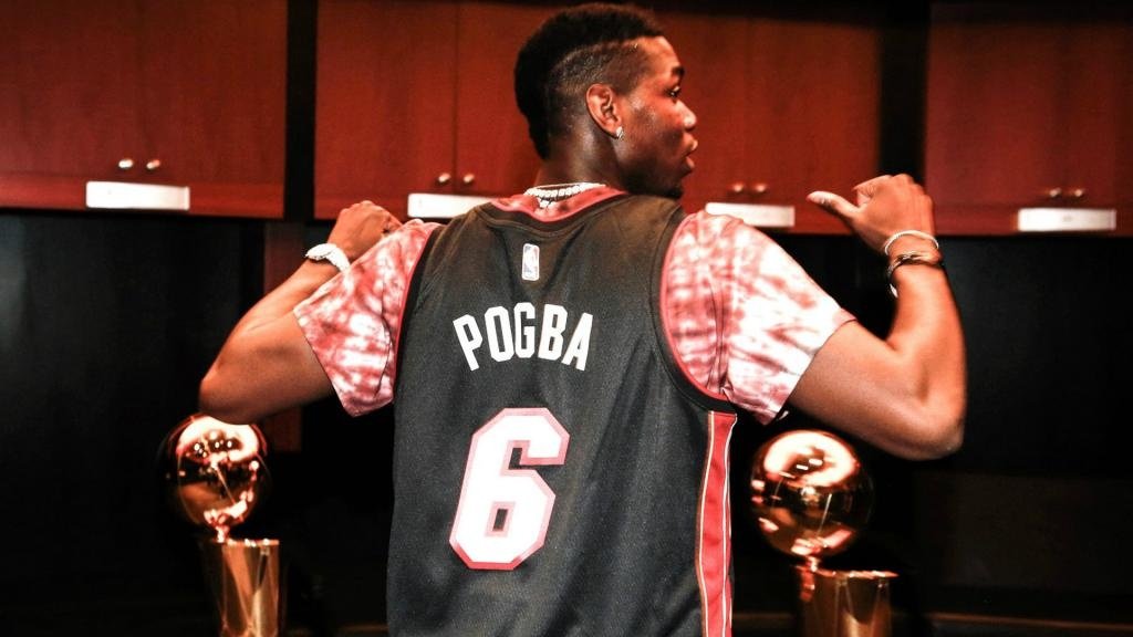 Pogba watches Heat in Miami