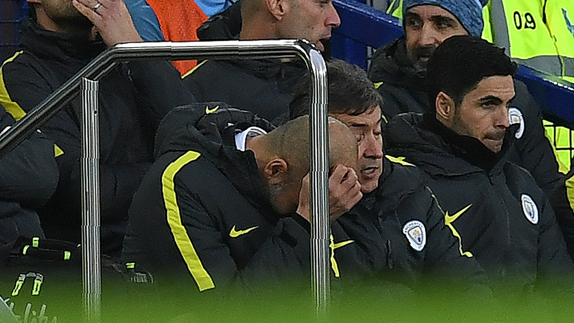 Pep Guardiola during the Sunday match. Goal