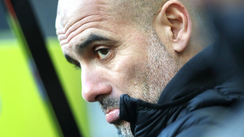 Guardiola's Man City are 11 points off leaders Liverpool. GOAL