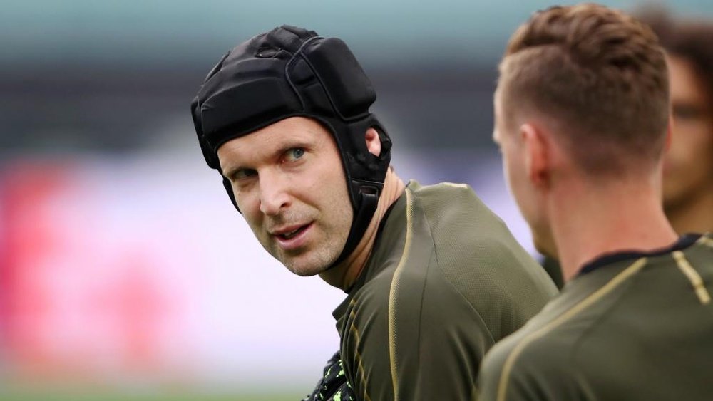 Cech made a farewell appearance in the Europa League final. GOAL