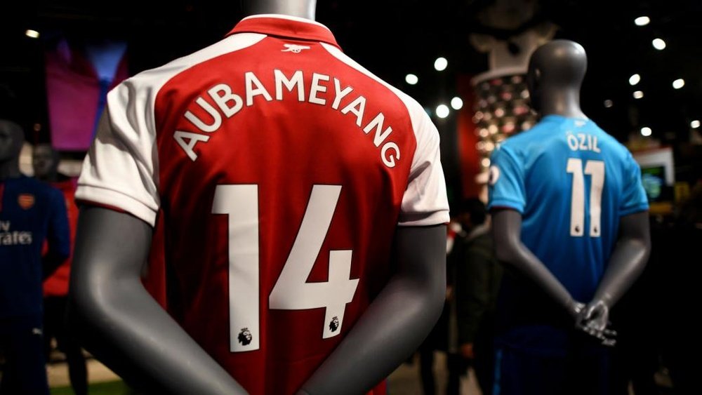 Aubameyang made his Arsenal debut in the game. GOAL