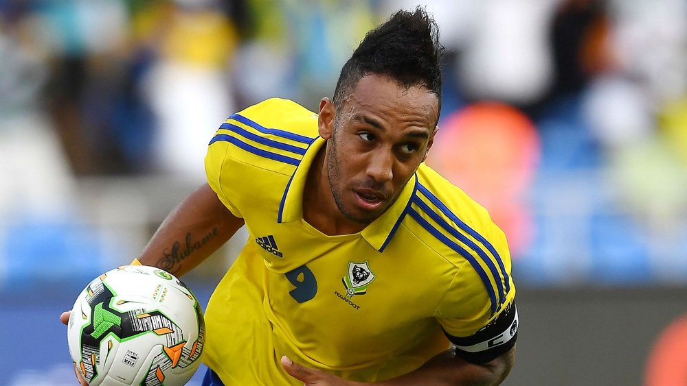 Pierre-Emerick Aubameyang equalised for Gabon from the spot. Goal