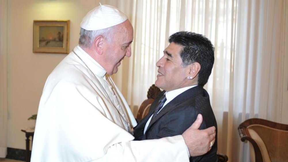 Papa Francisco fala sobre Maradona. EFE