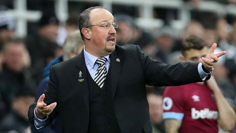 Rafael Benitez pictured as his side lost 0-3 at home to West Ham United. GOAL