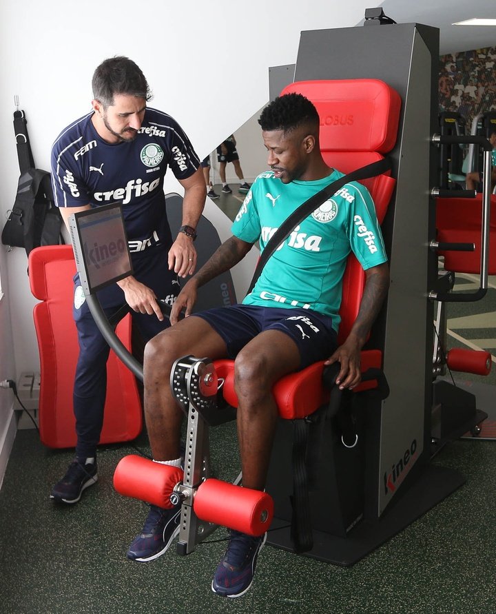 Ramires 'estreia' com treinos físicos no Palmeiras