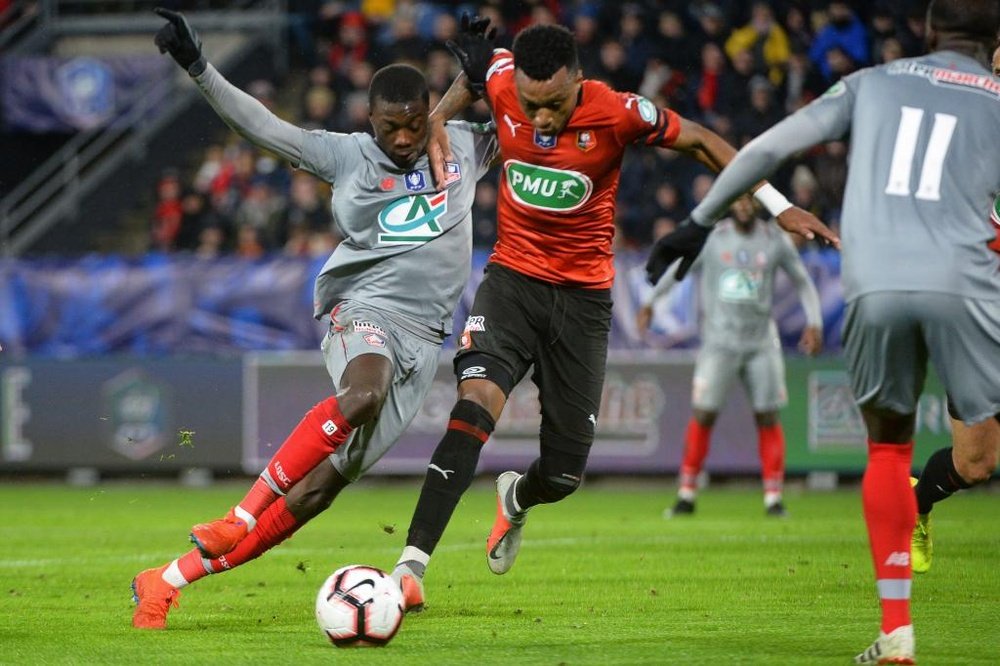 Lille se fait éliminé par Rennes. AFP